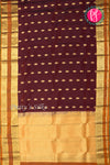 Half Pure Kanchipuram Silk Saree-Chocolate Brown And Mustardyellow-PA25793