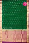 Kanchipuram Soft Silk Saree-Bottlegreen-PA20390