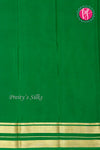 Pure Mysore Crepe Silk Saree-Marigold orange And Green-PA19929