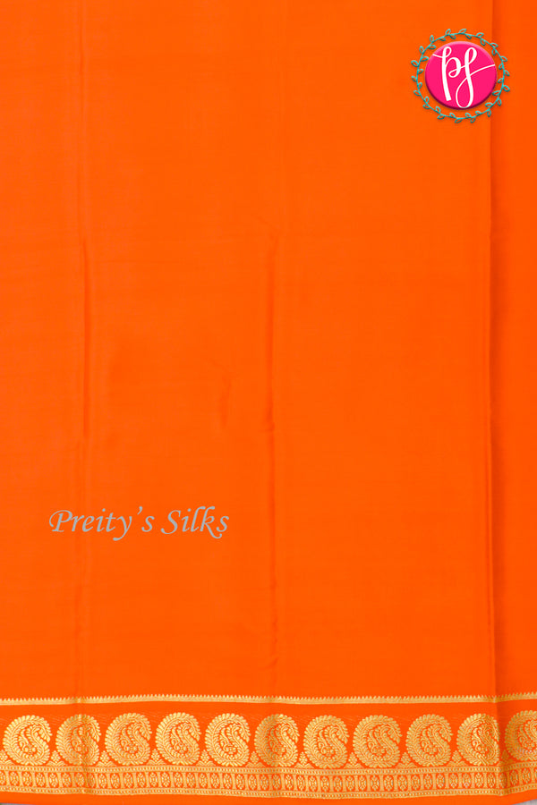 Pure Mysore Crepe Silk Saree-Onionpink And Orange-PA20648