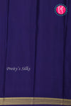 Pure Mysore Crepe Silk Saree-Dep wine And Navyblue-PA22237