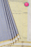 Pure Mysore Crepe Silk Saree With Bentex Border-PF80241
