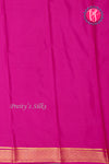 Pure Mysore Crepe Silk Saree-Bottlegreen And Pink-PA22355