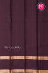 Pure Kanchipuram Silk Saree-Dark Rust And Deep Plum -PA17552