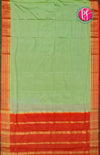 Pure Mysore Crepe Silk Saree-Pistagreen And Red-PF66897