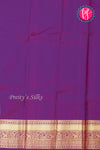 Pure Kanchipuram Silk Saree-Purple-PA34602