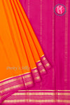 Pure Mysore Crepe Silk Saree- Orange And Pink-PA34172