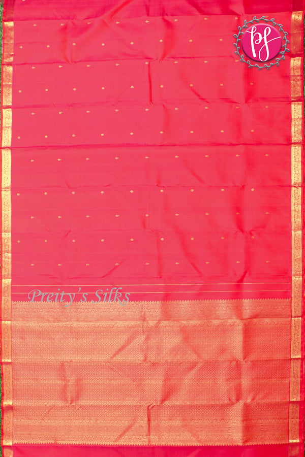 Pure Kanchipuram Silk Saree-Pink-PF07083