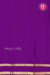 Pure Mysore Crepe Silk Saree -Dark Grey And Purple-PF82494