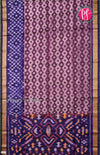 Pure Pochampally Soft Silk saree- Deep Wine with Ink Blue-PF03817