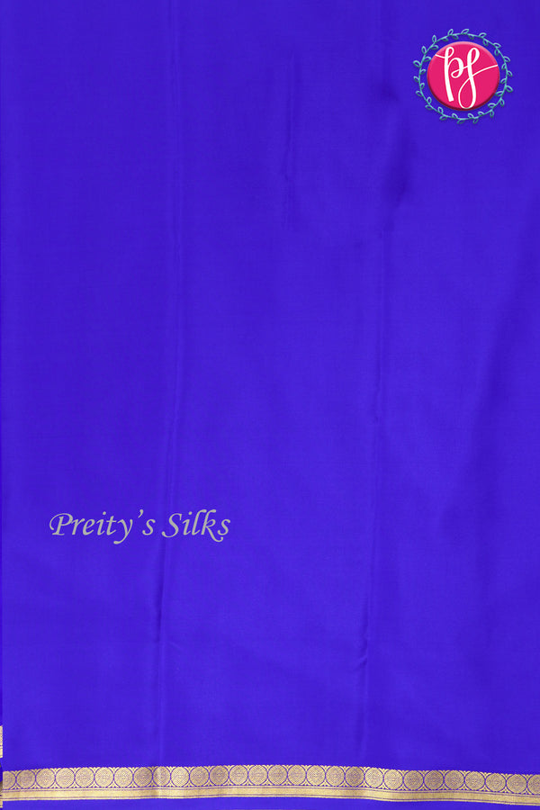 Pure Mysore Crepe Silk Saree -Royalblue-PA11134