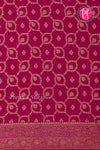 Pure Banarasi Crepe Silk Saree-Onion Pink And Mejentapink-PA22100