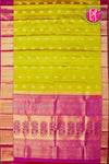 Pure Kanchipuram Silk Saree-Olivegreen And Pink-PF72295