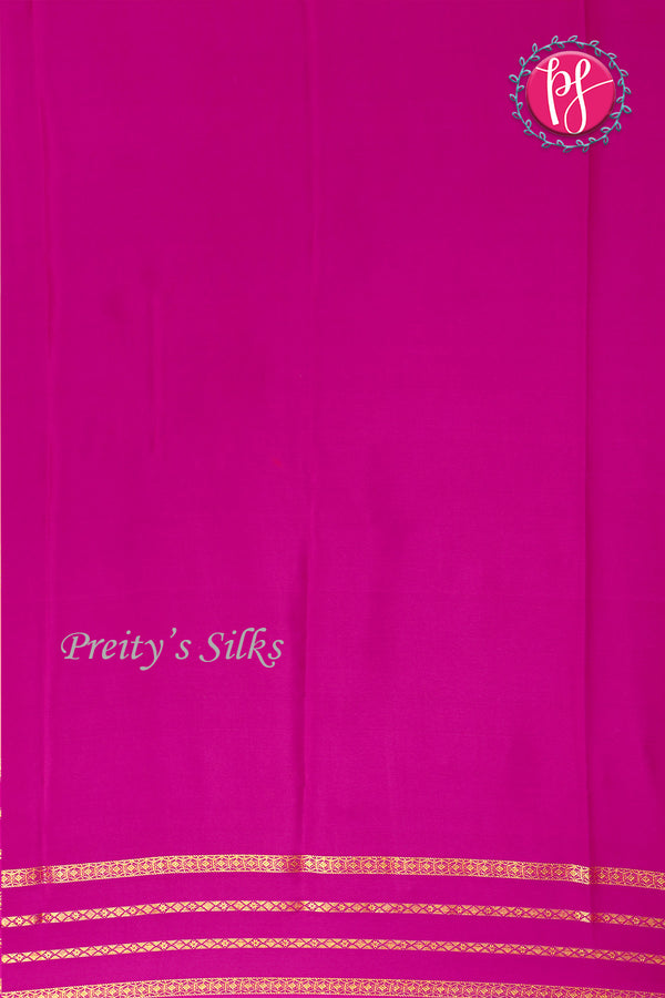 Pure Mysore Crepe Silk Saree -Light Pink And Mejentapink-PA01187