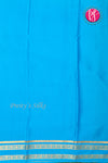 Pure Mysore Crepe Silk Saree -Yellow And Skyblue-PF86103
