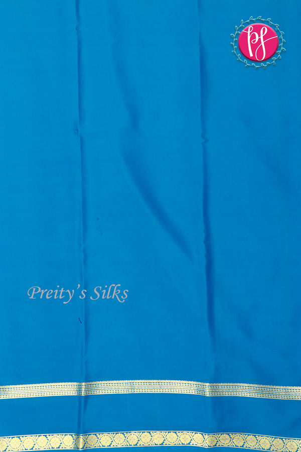 Pure Mysore Crepe Silk Saree -Royalblue And Blue-PF82493