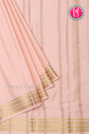 Pure Mysore Crepe Silk Saree-LightPeach PA33665