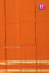 Half Pure Kanchipuram Silk Saree-Dark Plum And Rustorange-PA35211