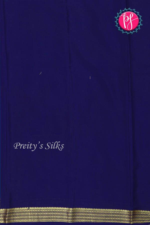 Pure Mysore Crepe Silk Saree-LightPink And Navyblue-PA22237
