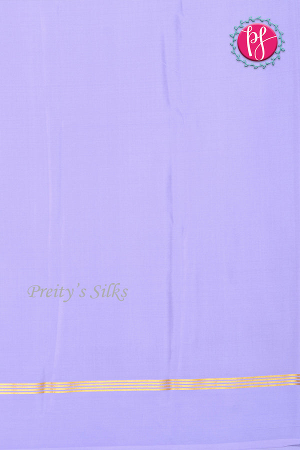 Pure Mysore Crepe Silk Saree Contrast PlainBorder -Green And Lightlavender-PA10788