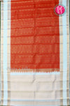 Pure Kanchipuram Silk Saree-Red And Skyblue-PF81312