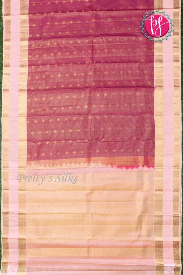 Pure Kanchipuram Silk Saree-Darkpink And Lightpink-PF81343