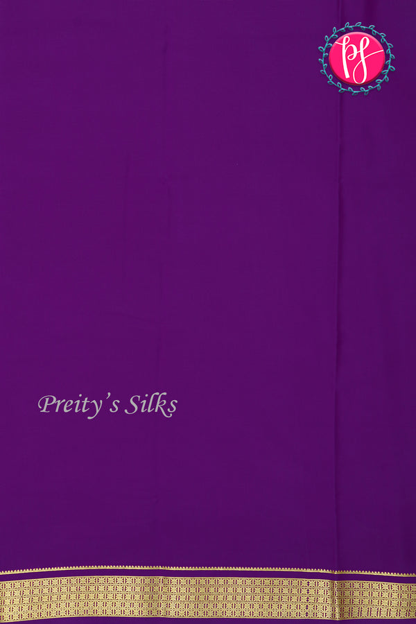 Pure Mysore Crepe Silk Saree-Voilet-PA20890