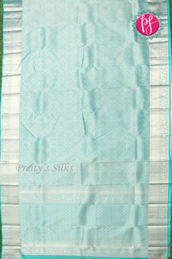 Pure Brocade Kanchipuram Silk Saree-pastel green-PA04493