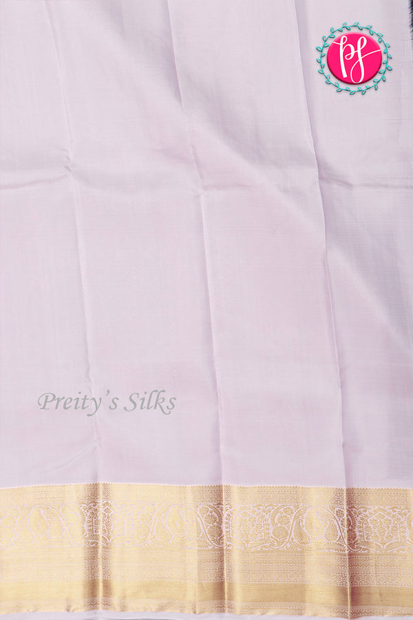 Pure Kanchipuram Silk Saree-Dark Burgandy And Palelavender -PA23542