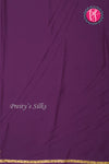 Pure Mysore Crepe Silk Saree -Wine-PF84177