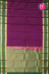 Half Pure Kanchipuram Silk Saree-Dark Plum And Bottle Green-PA25832