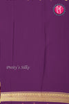 Pure Mysore Crepe Silk Saree-Deep Purple-PF84310