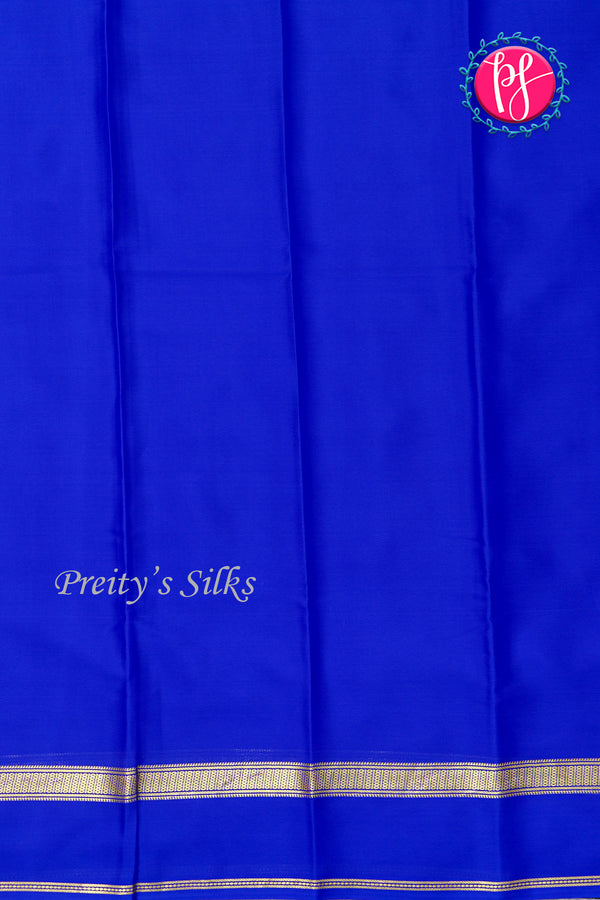 Pure Mysore Crepe Silk Saree-Royalblue-PA21800