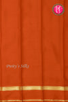 Pure Mysore Crepe Silk Saree-Rust-PA21800