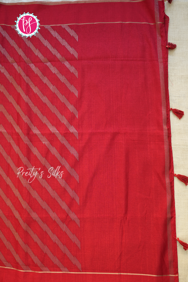 Semi kosa silk with Lahariya Pattern-PA55820