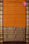 Half Pure Kanchipuram Silk Saree-Rustorange And Deepbrown-PF68660