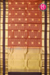 Pure Kanchipuram Silk Saree-PF72334 - Rust Orange with Deep brown