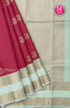 Pure Kanchipuram Silk Saree-Marron And Lightblue-PF63084