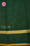 Pure Mysore Crepe Silk Saree-Orange And Bottlegreen- PA56316