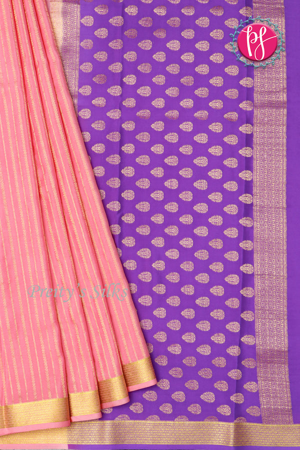 Pure Mysore Crepe Silk Saree -PF77442