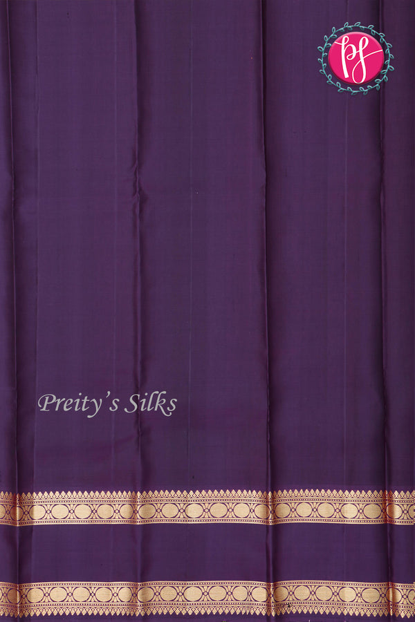 Pure Kanchipuram Silk Saree-Olivegreen And Deep Navyblue-PA17552