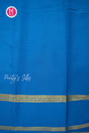 Pure Mysore Crepe Silk Saree-Royalblue And Tealblue- PA56316