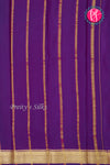 Pure Mysore Crepe Silk Saree-Tealgreen And Purple -PA28962