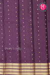 Pure Kanchipuram Silk Saree-Rust orange And DeepPurple-PA17564