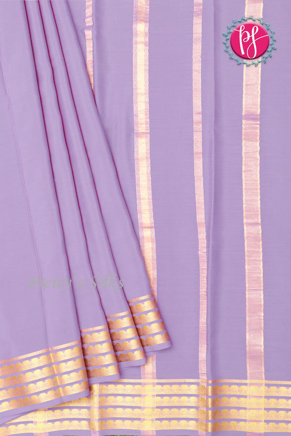 Pure Mysore Crepe Silk Saree-Mauve-PA19558