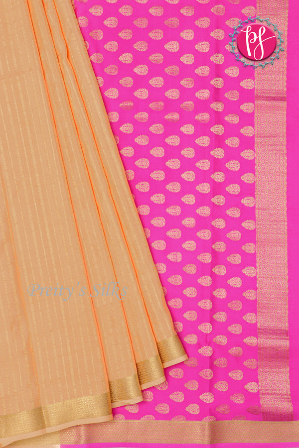 Pure Mysore Crepe Silk Saree -PF77442