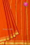 Pure Mysore Crepe Silk Saree-Orange-PA21845