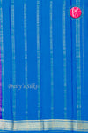Pure Mysore Crepe Silk Saree-Royalblue And Tealblue- PA34000
