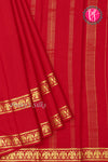 Pure Mysore Crepe Silk Saree-Gandaberunda DoubleBorder-PA20598