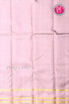 Pure Kanchipuram Silk Saree-Chocolate brown And Lightpink- PA04408
